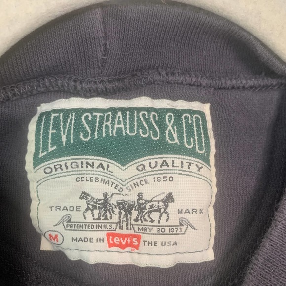 VTG Levi Strauss Co. Mens‎ Sweatshirt Medium Gray Fleece Pullover Crew Y2K 90s - Picture 9 of 11